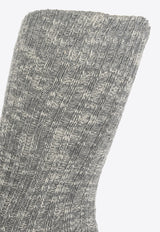 Rib Knit Slub Socks