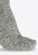 Rib Knit Slub Socks