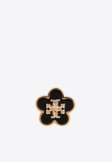 Tory Burch Kira Flower Stud Earrings Black 147151 0-720
