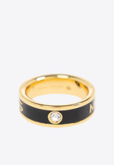 Marc Jacobs The Logo Enamel Ring Black 2R4JRN001J41 0-972