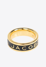 Marc Jacobs The Logo Enamel Ring Black 2R4JRN001J41 0-972