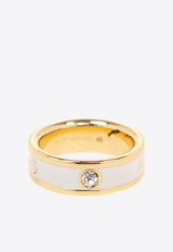 Marc Jacobs The Logo Enamel Ring White 2R4JRN001J41 0-109