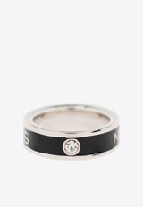 Marc Jacobs The Logo Enamel Ring Black 2R4JRN001J41 0-047
