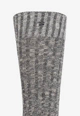 GANNI Chunky Calf-Length Socks Grey A6410 5896-262