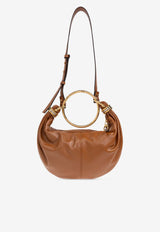 Small Bracelet Leather Hobo Bag