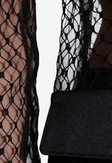 Single-Breasted Mesh Blazer