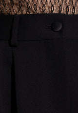 Dolce & Gabbana Wool-Blend Midi Tuxedo Skirt Black F4CZ8T FU21E-N0000