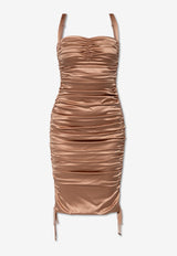 Dolce & Gabbana Ruched Silk Knee-Length Dress
Pink F69R6T FURAG-M0216