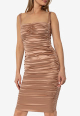 Dolce & Gabbana Ruched Silk Knee-Length Dress
Pink F69R6T FURAG-M0216