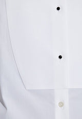 Piqué-Front Poplin Shirt