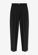 GANNI Straight-Leg Tailored Pants Black F8075 6627-099