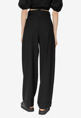 GANNI Straight-Leg Tailored Pants Black F8075 6627-099