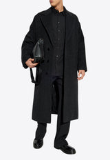 Oversized Single-Breasted Wool Coat