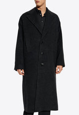 Oversized Single-Breasted Wool Coat