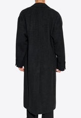Oversized Single-Breasted Wool Coat