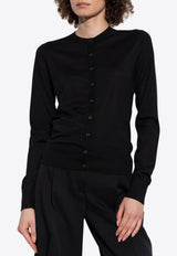 Cashmere and Silk Crewneck Cardigan