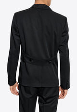 Dolce & Gabbana Double-Breasted Embroidered Wool Jacket Black G2UF1T GI722-N0000