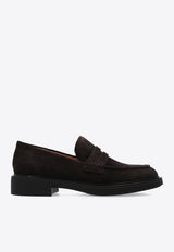 Gianvito Rossi Harris Suede Loafers Brown G25283 20GOM-VLUMOKA
