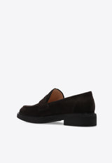 Gianvito Rossi Harris Suede Loafers Brown G25283 20GOM-VLUMOKA
