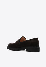 Gianvito Rossi Harris Suede Loafers Brown G25283 20GOM-VLUMOKA