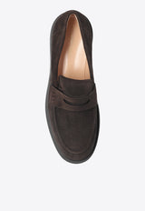 Gianvito Rossi Harris Suede Loafers Brown G25283 20GOM-VLUMOKA