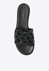 Gianvito Rossi Amalfi Leather Slippers Black G15970 05CUO-CLNNERO