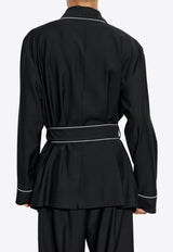 رداء بطيات صدر شاول مع حواف مبطنة