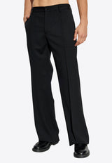 Dolce & Gabbana Stretch-Wool Straight-Leg Pants Black GYZMHT GH727-N0000