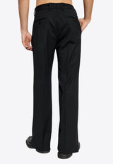 Dolce & Gabbana Stretch-Wool Straight-Leg Pants Black GYZMHT GH727-N0000