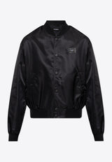 Dolce & Gabbana Logo-Patch Zip-Up Jacket Black G9VD2T FUMNQ-N0000