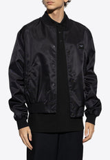 Dolce & Gabbana Logo-Patch Zip-Up Jacket Black G9VD2T FUMNQ-N0000