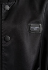 Dolce & Gabbana Logo-Patch Zip-Up Jacket Black G9VD2T FUMNQ-N0000