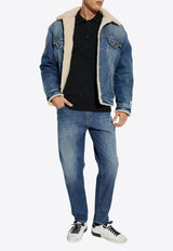 Logo Embroidered Loose Jeans