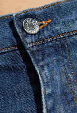 Logo Embroidered Loose Jeans