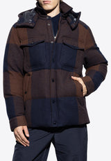 Moncler Ladurns Checked Padded Jacket Navy Blue J20911G00024 5980H-F27