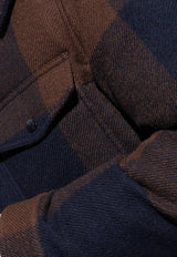 Moncler Ladurns Checked Padded Jacket Navy Blue J20911G00024 5980H-F27