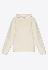 Moncler Teddy Oversized Hooded Sweatshirt Cream J20938G00036 89AOF-034