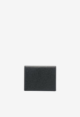 Thom Browne Logo Embossed Leather Double Cardholder Black MAW021L00198_001