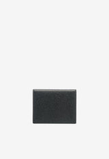 Thom Browne Logo Embossed Leather Double Cardholder Black MAW021L00198_001