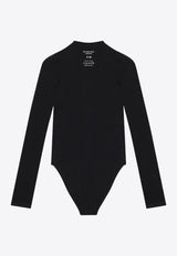 Balenciaga Long-Sleeved Crewneck Bodysuit Black 8075434E6B2/Q_BALEN-1000