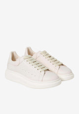 Alexander McQueen Oversized Low-Top Sneakers in Croc-Embossed Leather Off-white 807881WHABE 9100