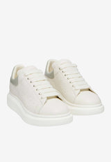 Alexander McQueen Oversized Low-Top Sneakers in Croc-Embossed Leather Off-white 807881WHAEG 9012