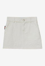 Gucci Kids Girls GG Jacquard Denim Mini Skirt White 808297XDC56/Q_GUC-9692