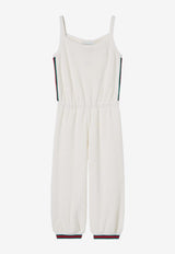 Gucci Kids Girls Logo Embroidered Terrycloth Jumpsuit White 808682XJGZ4/Q_GUC-9692