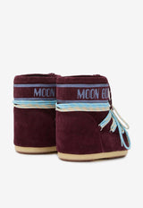 Moon Boot Kids Girls Icon Low Suede Snow Boots Burgundy 80D1409670BSUE/R_MOONB-D013