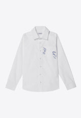Burberry Kids Boys EKD Long-Sleeved Shirt White 8100040140136/Q_BURBE-A1464