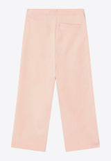 Burberry Kids Girls Straight-Leg Logo Pants Pink 8100143157518/Q_BURBE-C1724
