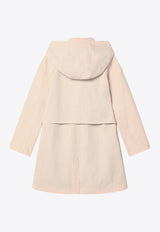 Burberry Kids Girls Check-Motif Coat Pink 8100458157521/Q_BURBE-B9149