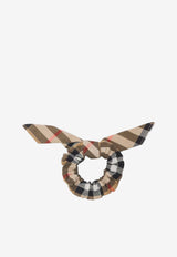 Burberry Signature Check Bow Scrunchie Sand 8100462159218/S_BURBE-B9368