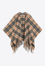 Burberry Vintage Check Wool Poncho Beige 8102992164786/R_BURBE-A2021